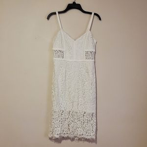 Express White Lace Mini Dress
